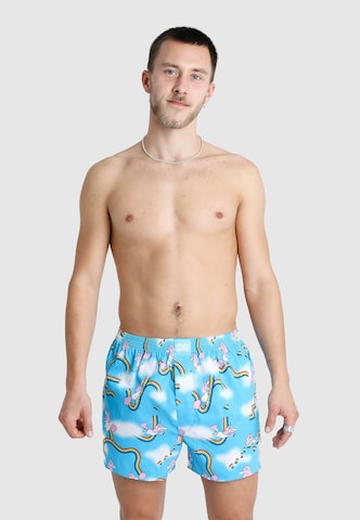 Lousy Livin Boxershorts 'Sky Gym & Dolphin' in Blau: predná strana