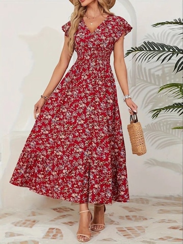 JANE's Jurk in Rood: voorkant