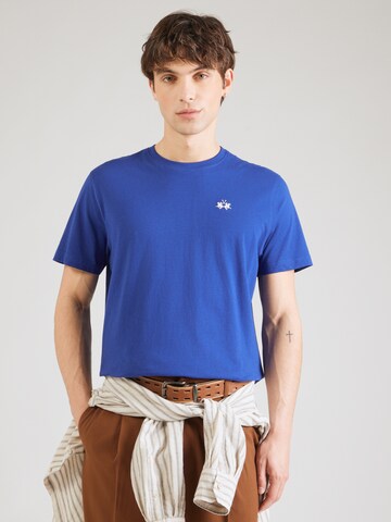 Tricou de la La Martina pe albastru: față