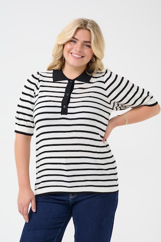 Pull-over 'Amana' KAFFE CURVE en blanc : devant