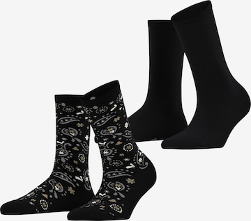 ESPRIT Socken 'Soft Paiyley 2-Pack' in Schwarz: Vorderseite