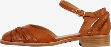 Emilie Karston Sandal 'Ledersandalen „Jinette“' in Brown: front