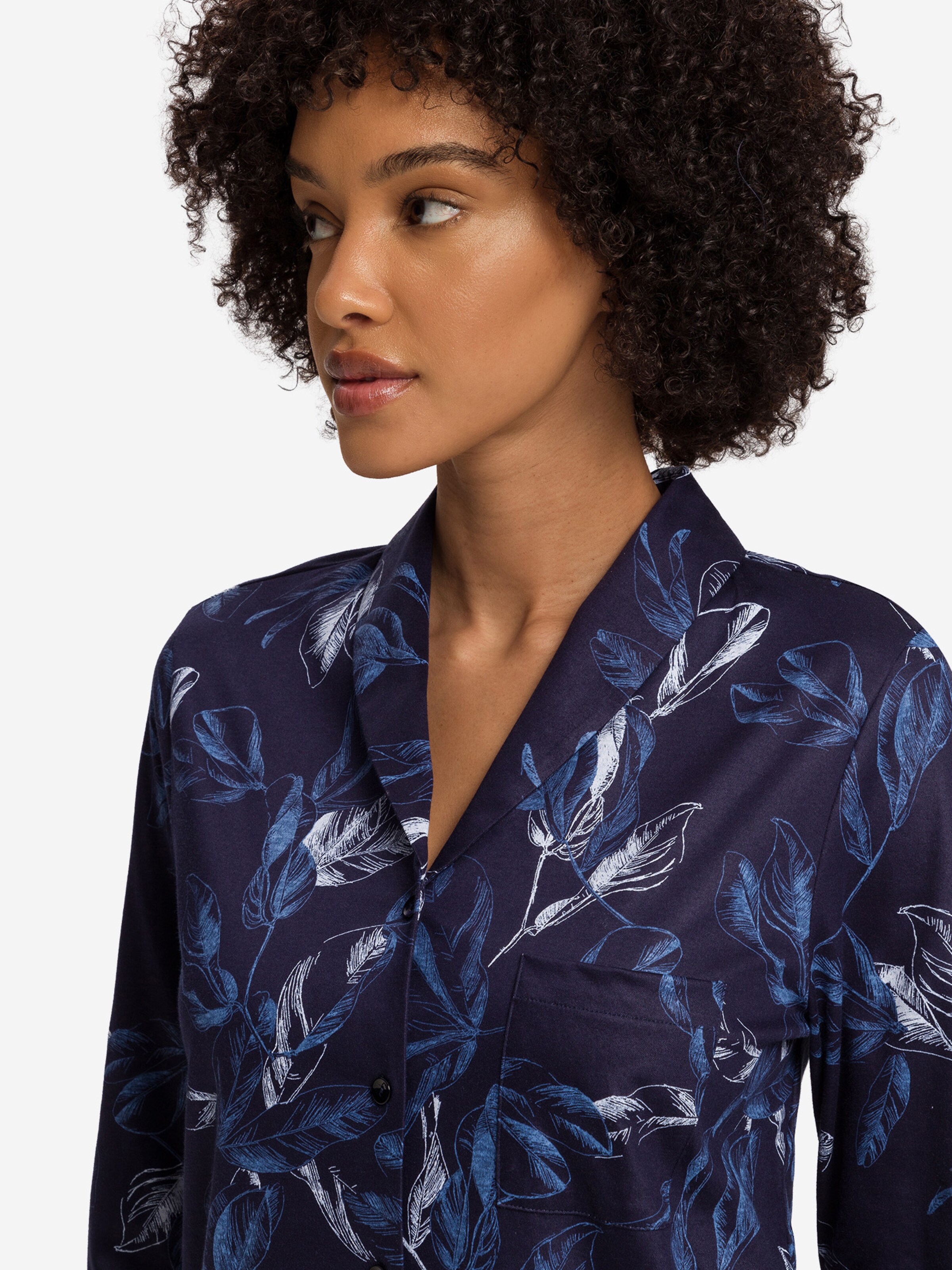 Hanro - Camisola de pijama ' Loungy Nights ' em azul