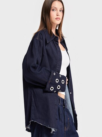 IT'S BASIC Oversized shirt 'Straight Denim Shirt' in Blauw