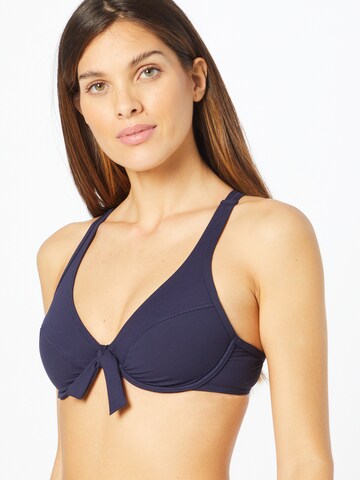 ESPRIT T-shirt Bikinitop in Blauw: voorkant