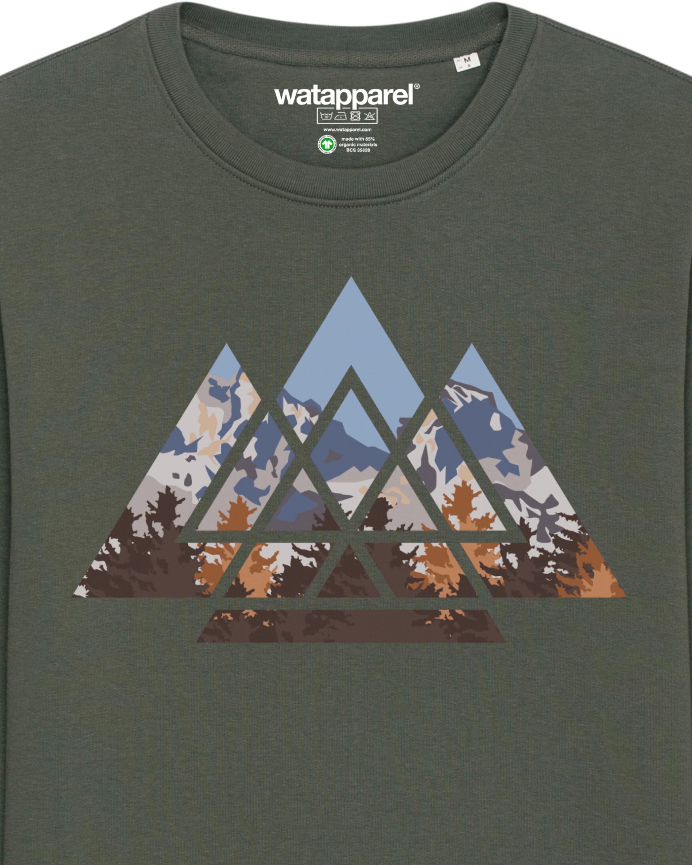 Felpa ' Geometric Landscape ' di Watapparel in verde