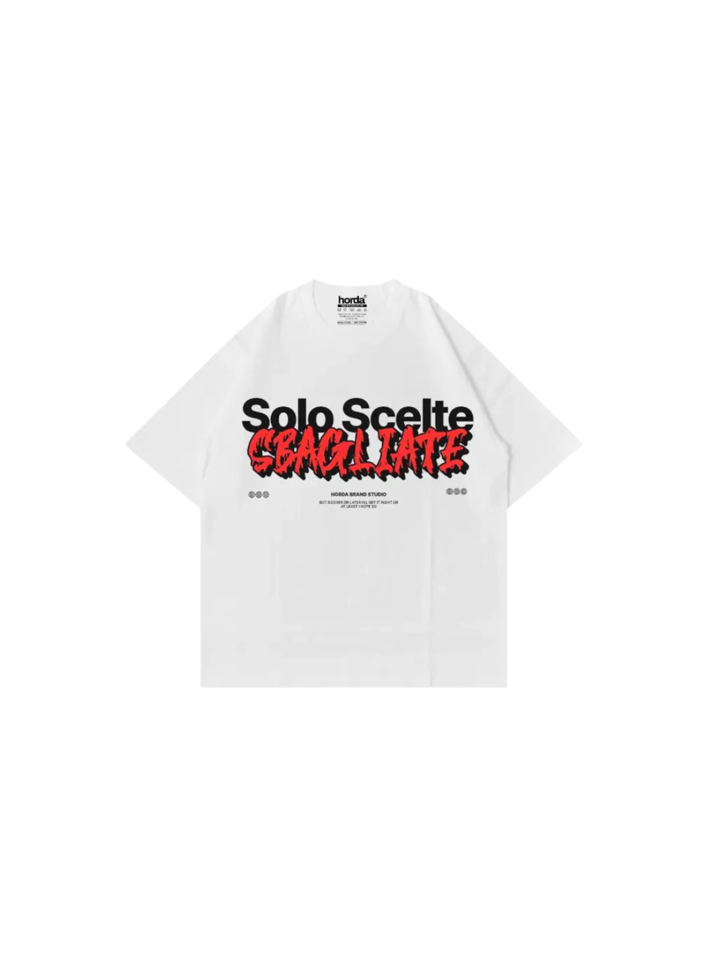 T-Shirt 'T-Shirt Bianca 200gr Boxy Fit Oversize Cotone Made Italy Bad Chose' Horda en blanc : devant