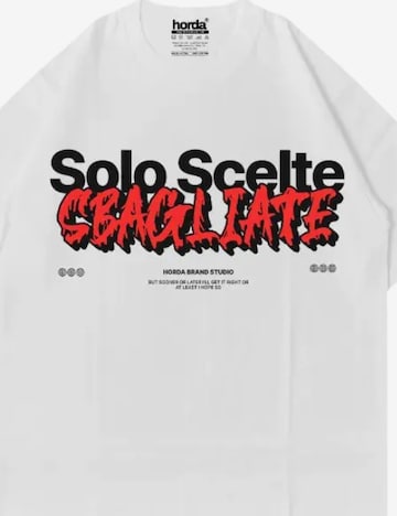 T-Shirt 'T-Shirt Bianca 200gr Boxy Fit Oversize Cotone Made Italy Bad Chose' Horda en blanc : devant