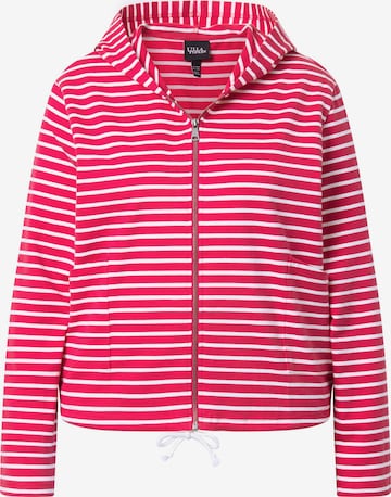 Ulla Popken Sweatjacke in Pink: Vorderseite
