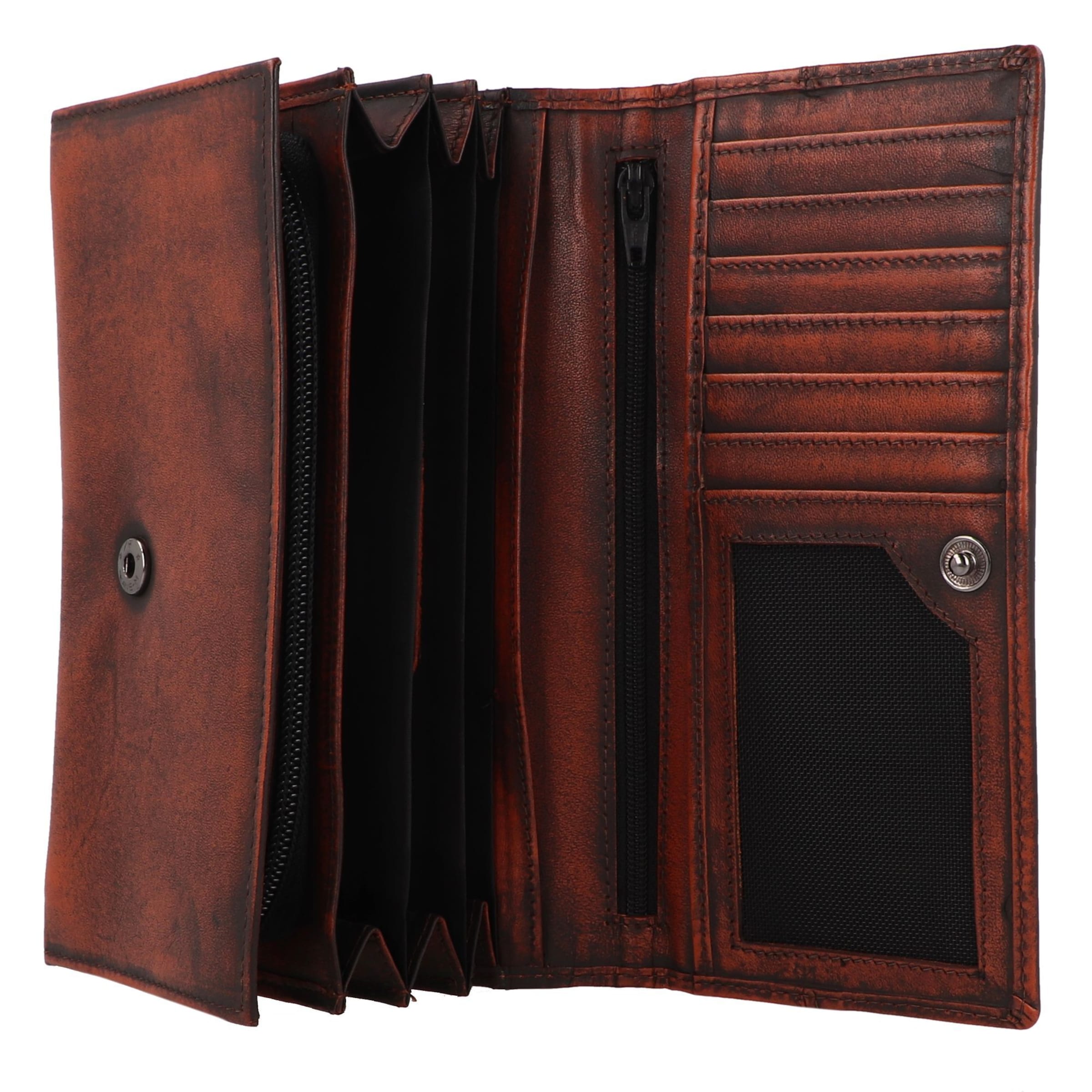 GREENBURRY Wallet 'Destressed' in Brown