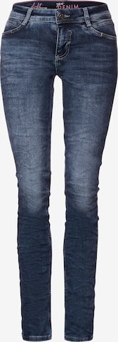 STREET ONE Slimfit Jeans in Blauw: voorkant