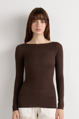 INTIMISSIMI Shirt 'Ultralight' in Brown: front