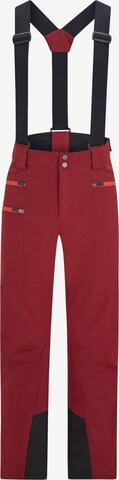 ZIENER Regular Workout Pants 'Tronador' in Red: front