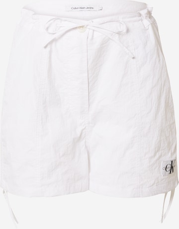 Calvin Klein Jeans Regular Pants in White: front