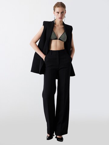 Wide Leg Pantalon à plis Ipekyol en noir