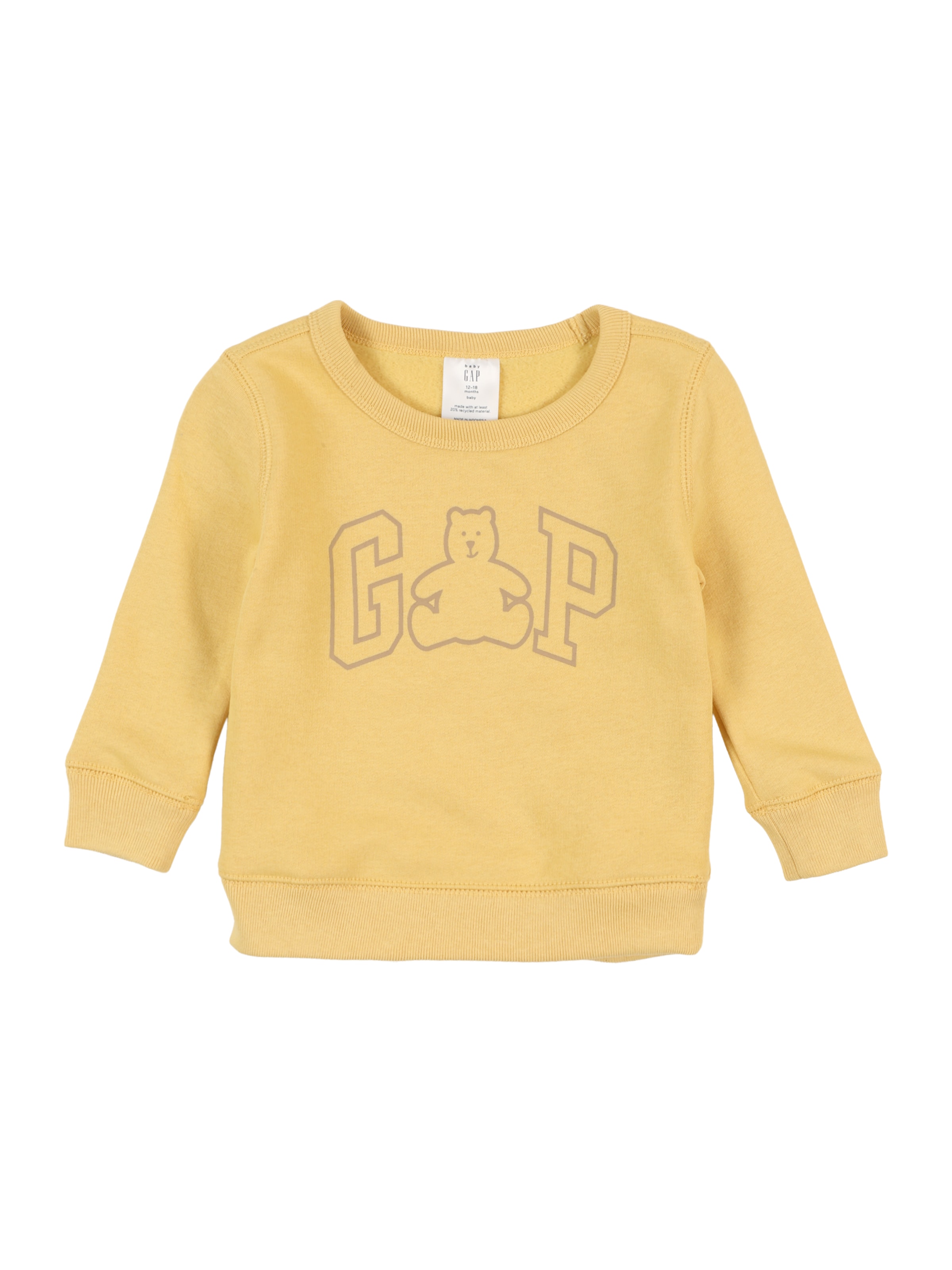 GAPSweater majica - žuta boja: prednji dio