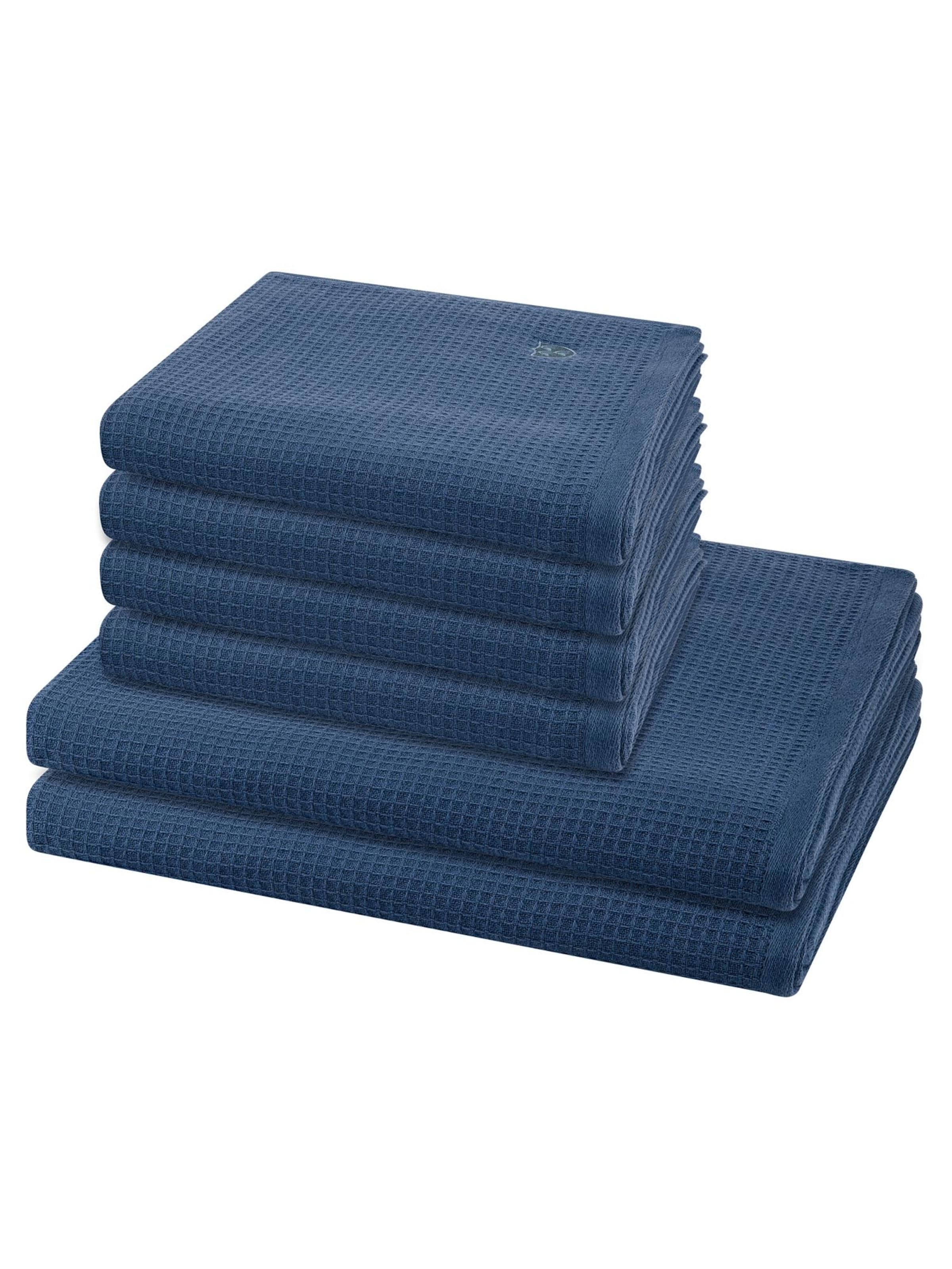 ROSS Towel 'Pique' in Blue: front