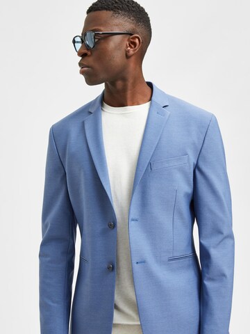 Coupe slim Veste de costume 'Josh' SELECTED en bleu