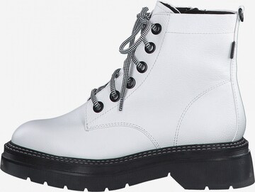 TAMARIS Lace-Up Ankle Boots in White