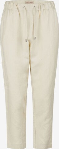 Lovely Sisters Tapered Cargo Pants 'Helia' in Beige: front
