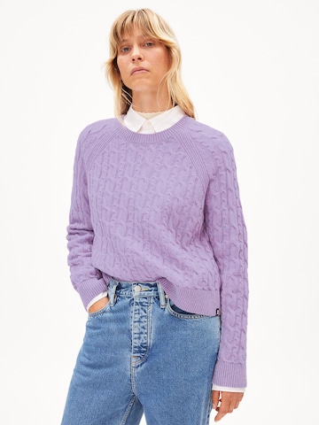 ARMEDANGELS Sweater 'DILIRIAA CABLE' in Purple: front