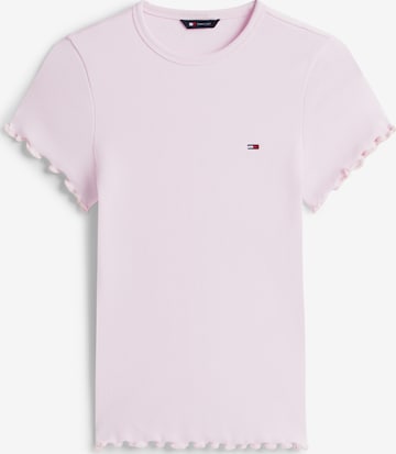 Tommy Jeans Тениска в розово: отпред