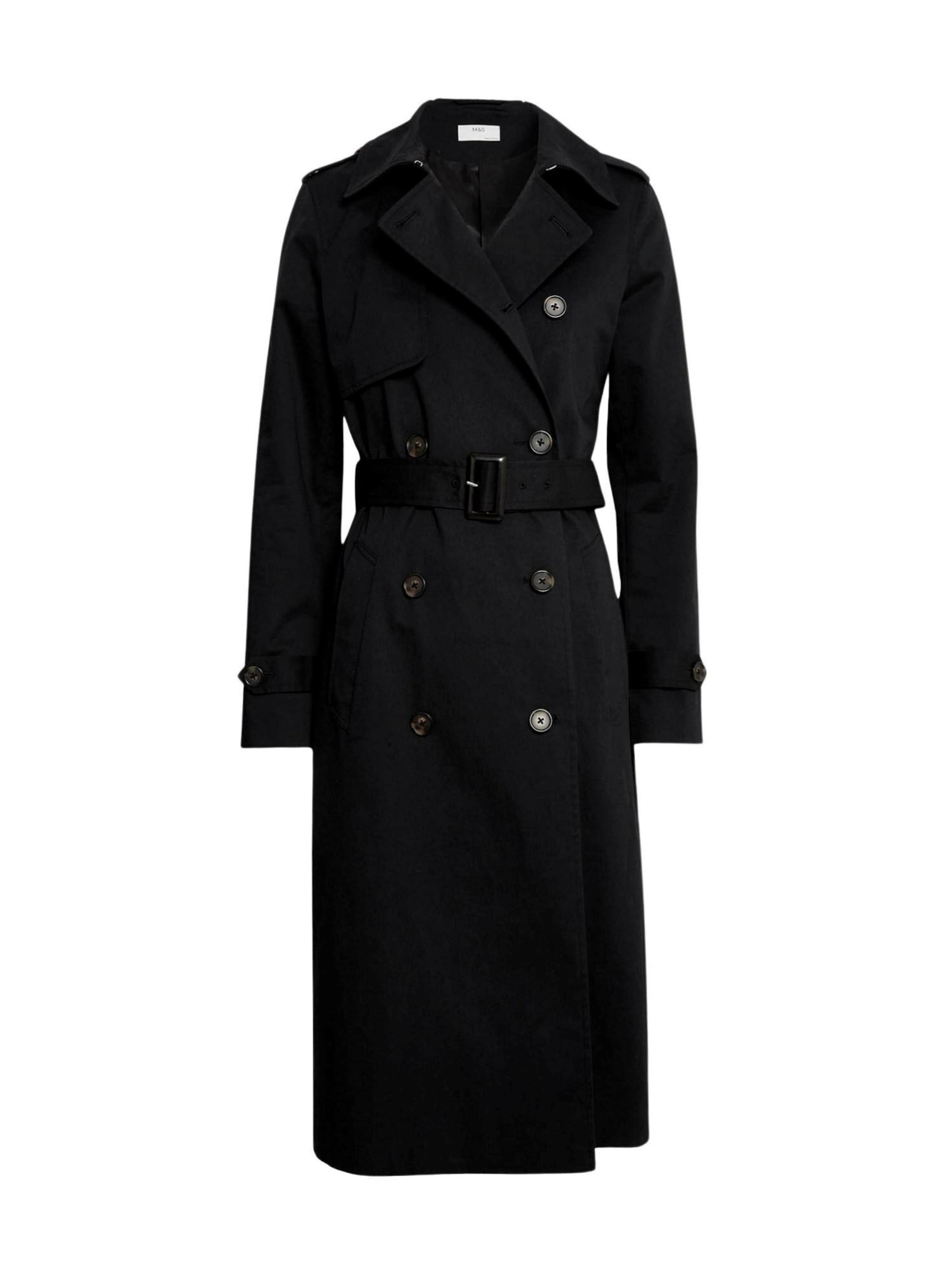 Marks &amp; Spencer Manteau mi-saison en noir, Vue avec produit