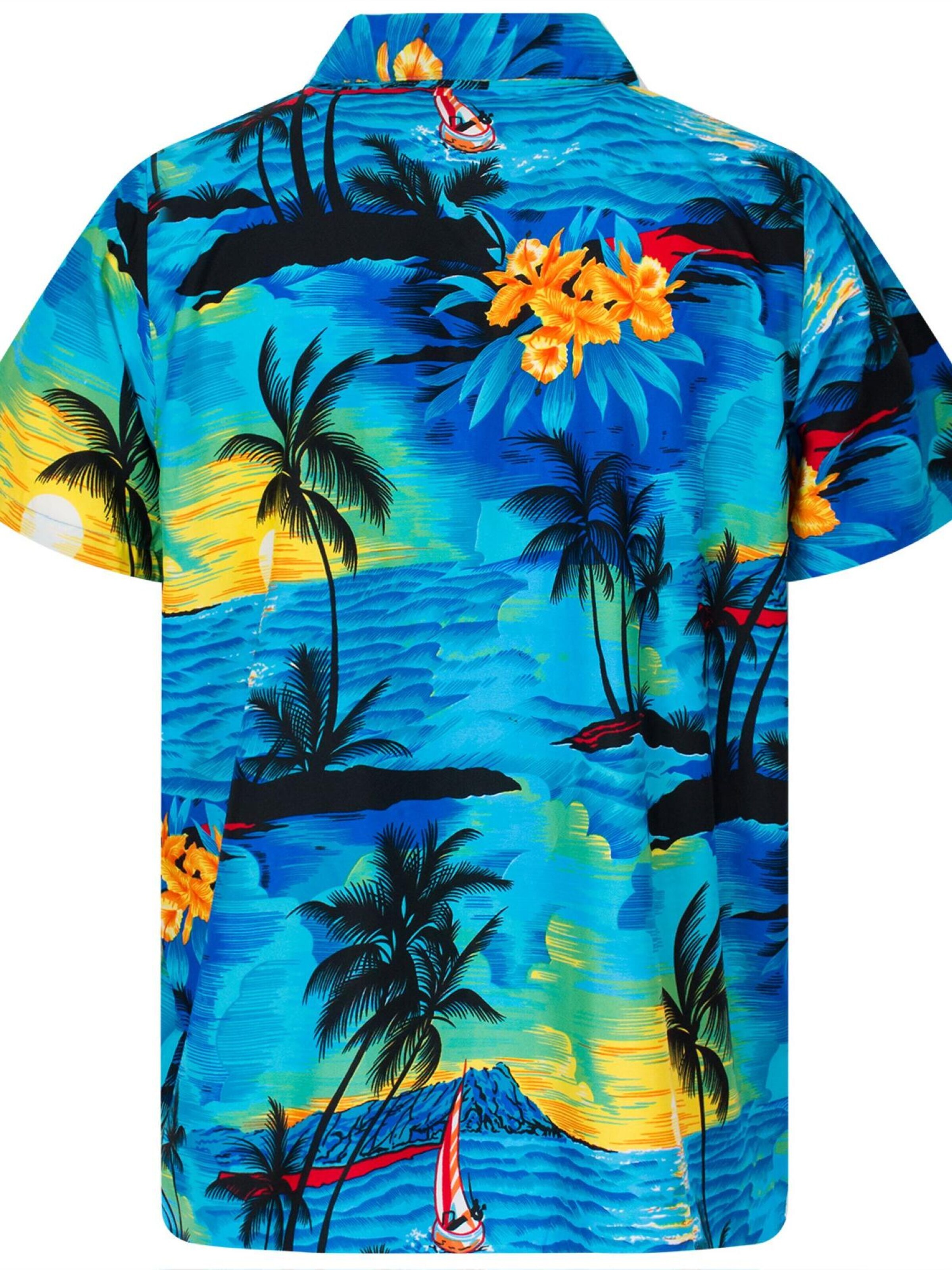 King Kameha Shirt 'Surf' in Blauw