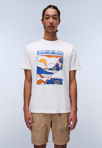 NAPAPIJRI T-Shirt 'S-Valdor' in Weiß: Vorderseite