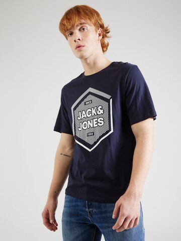 JACK & JONES Majica 'STEIN' | modra barva: sprednja stran