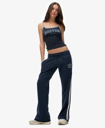 Superdry Flared Broek 'Essentials' in Blauw