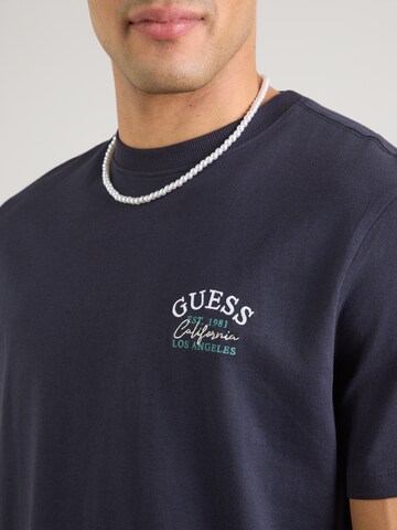 GUESS Tričko 'LEMON CIRCLE' - Modrá