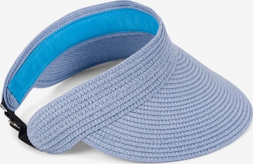styleBREAKER Cap 'Papierstroh Visor Cap Einfarbig' in Blue: front
