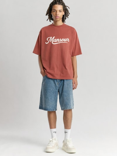 Maglietta 'Swoosh T-shirt Cedar Wood' Mansour di colore rosso ruggine, Visualizzazione prodotti