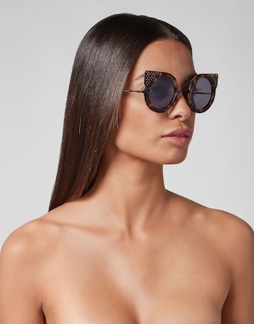 Philipp Plein - Gafas de sol en negro: frente