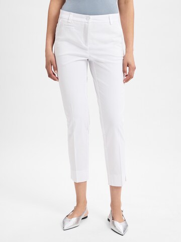 Regular Pantalon à plis 'Stella' Cambio en blanc : devant