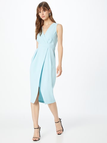 Closet London Cocktail Dress in Blue: front