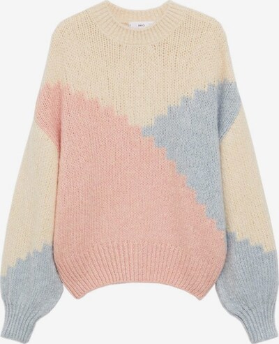 MANGO Pullover in creme / hellblau / hellpink, Produktansicht