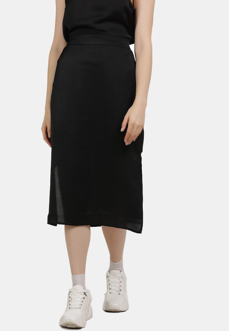 Women Clothing MYMO Midi skirts Black