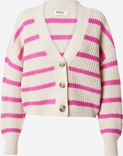 Geacă tricotată 'CAROL' ONLY pe crem / roz, Vizualizare produs