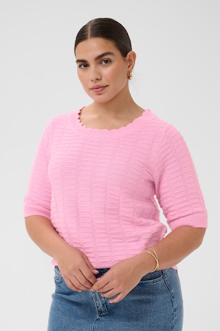 KAFFE CURVE Pullover 'Lotia' i pink: forside