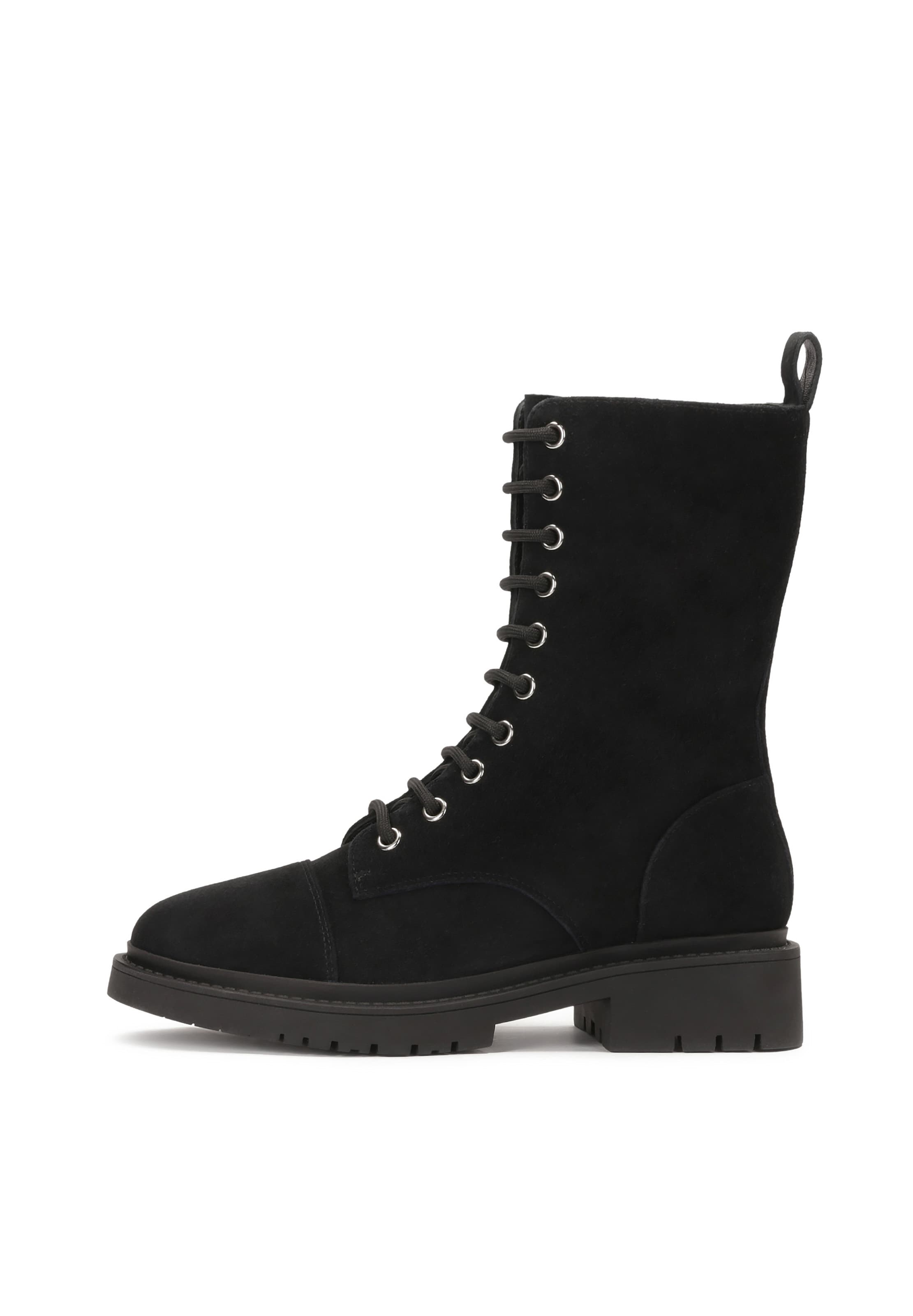 Kazar Μπότες με κορδόνια σε μαύρο: μπροστά