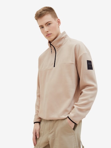 TOM TAILOR DENIM Collegepaita värissä beige: edessä