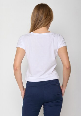 T-shirt 'Bike Mushrooms 2' GREENBOMB en blanc