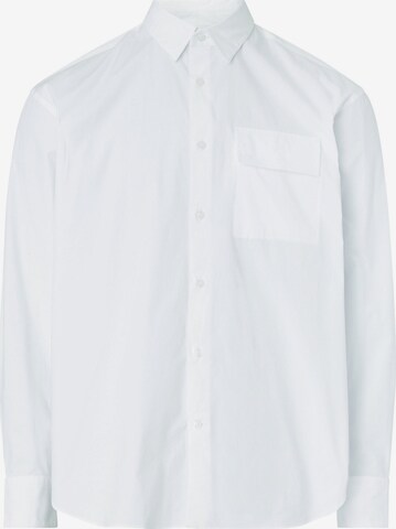 Calvin Klein Regular fit Button Up Shirt in White: front