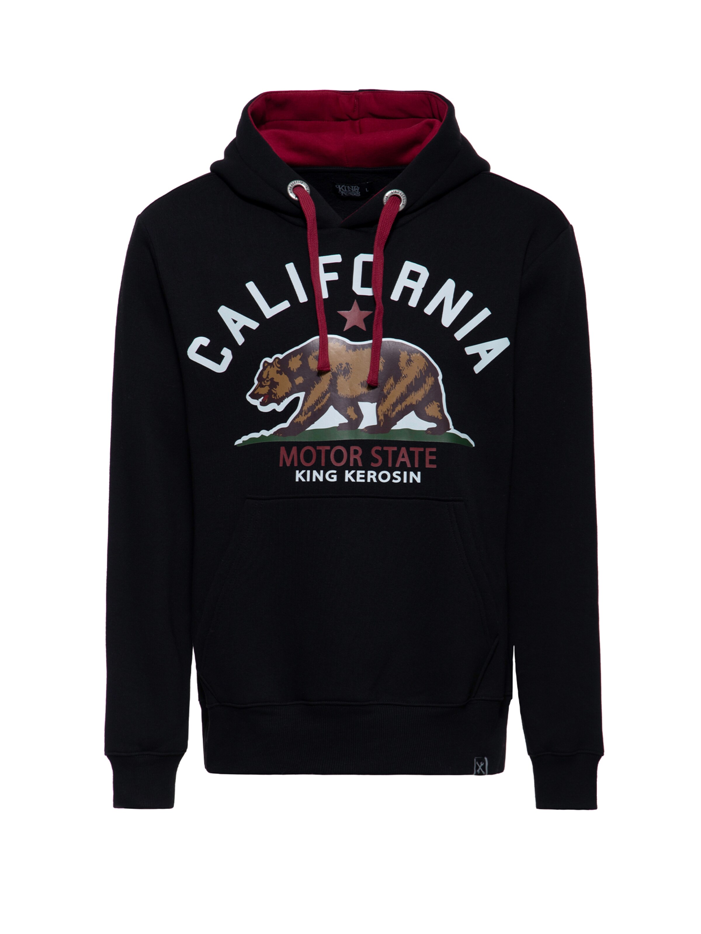 King Kerosin Sweatshirt 'California Motor State'‌‌‌‌‌‌ in Schwarz: Vorderseite