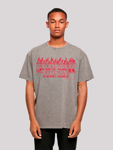 T-Shirt 'Stranger Things Netflix TV Series' F4NT4STIC en gris : devant