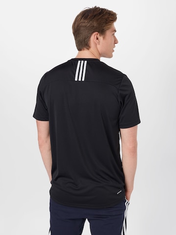 ADIDAS SPORTSWEAR Sportshirt 'Designed To Move 3-Stripes' in Schwarz