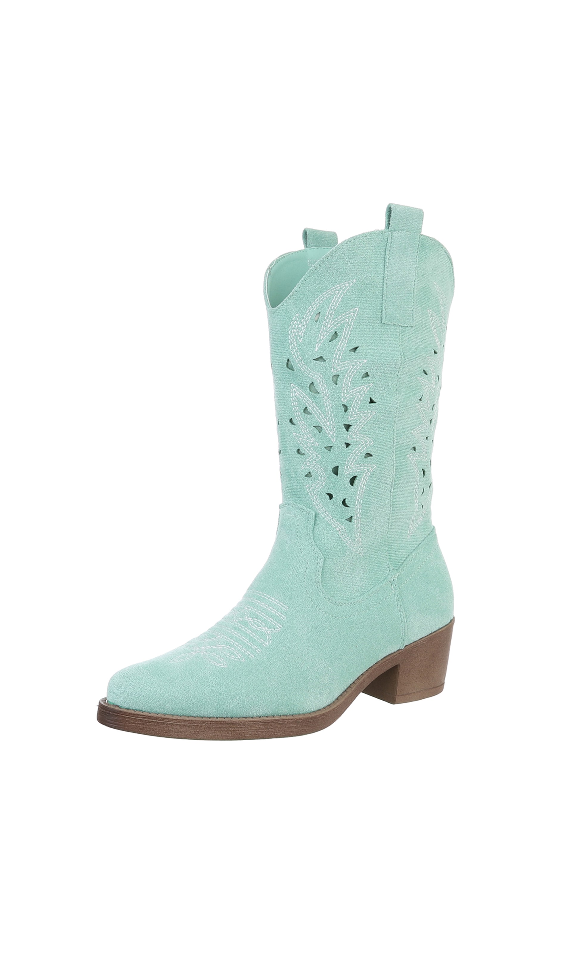 Ital-Design Cowboy Boots in Blue: front