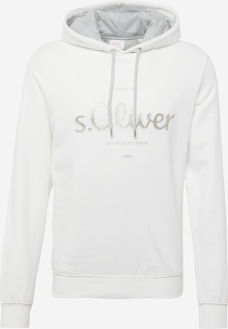 Sweat-shirt s.Oliver en blanc : devant